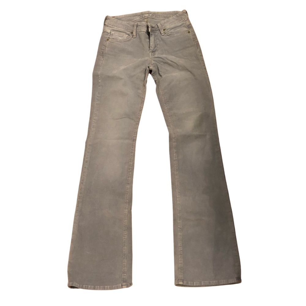 Gray Flare 7 For All Man Kind Size 24 Corduroy Pant